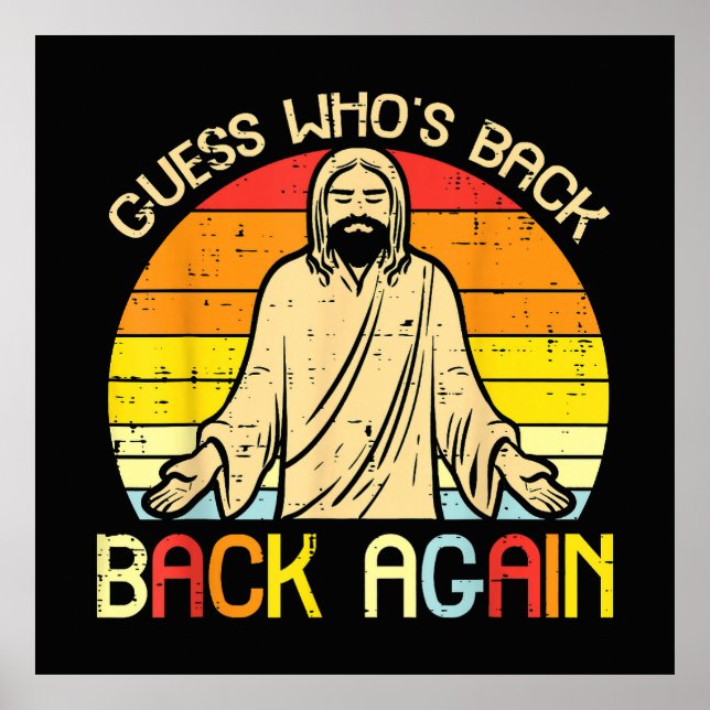 Poster Pâques Jésus devine qui est de retour religieux ch (Devant)