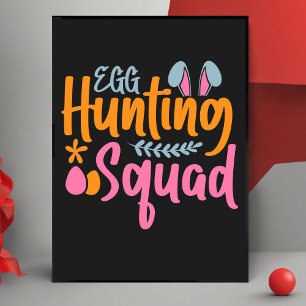 Poster Pâques joyeuses - Bébé mignon lapin