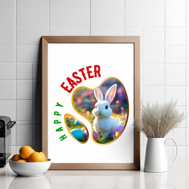 Poster Pâques joyeuses - île de Pâques (Créateur téléchargé)