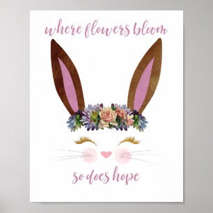 Poster Pâques où fleurissent les fleurs, l'espoir