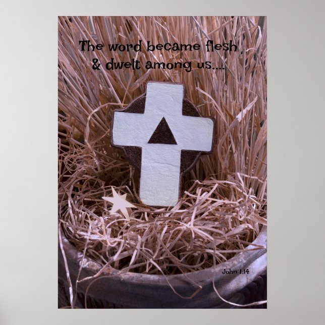Poster Pâques Religieux Chrétien "la Parole est devenue c (Devant)