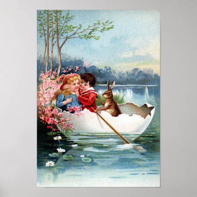 Poster Pâques vintage (Devant)