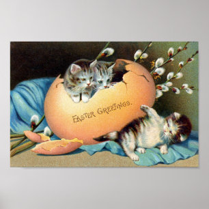 Poster Pâques vintage