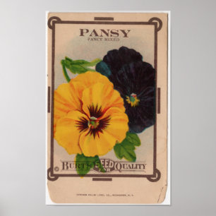 Poster Paquets vintages de graine