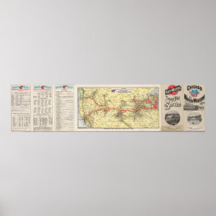 Poster Par le service de train de Chicago