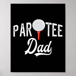 Poster Par Tee Papa Drôle Partee Golf Pun