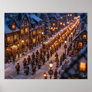 Poster Parade de la torche miniature de l'hiver