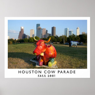 Poster Parade de la vache de Houston