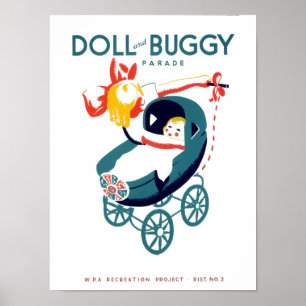 Poster Parade poupée et buggy
