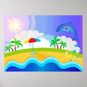 Poster Paradis de dauphin