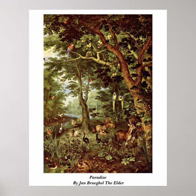 Poster Paradis De Jan Brueghel L'Ancien (Devant)