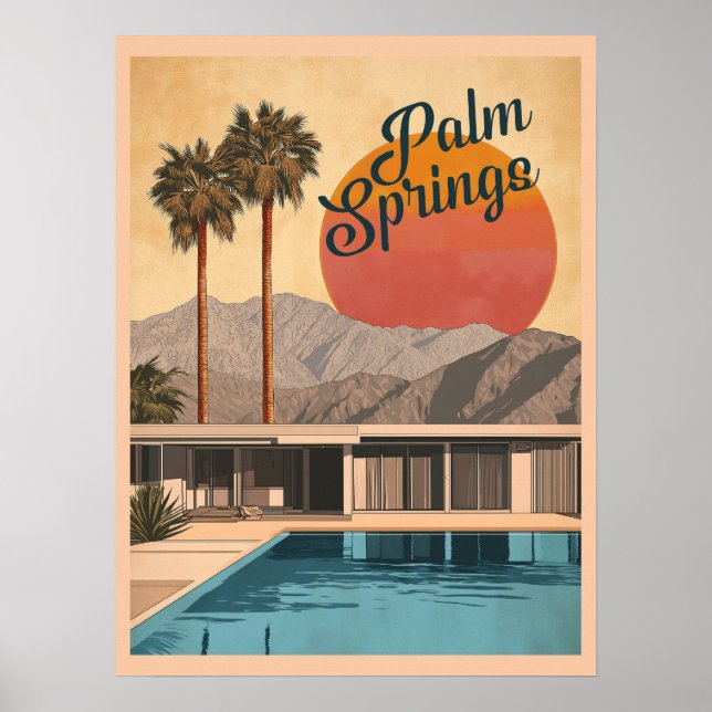 Poster Paradis moderne du milieu du siècle : Palm Springs (Devant)