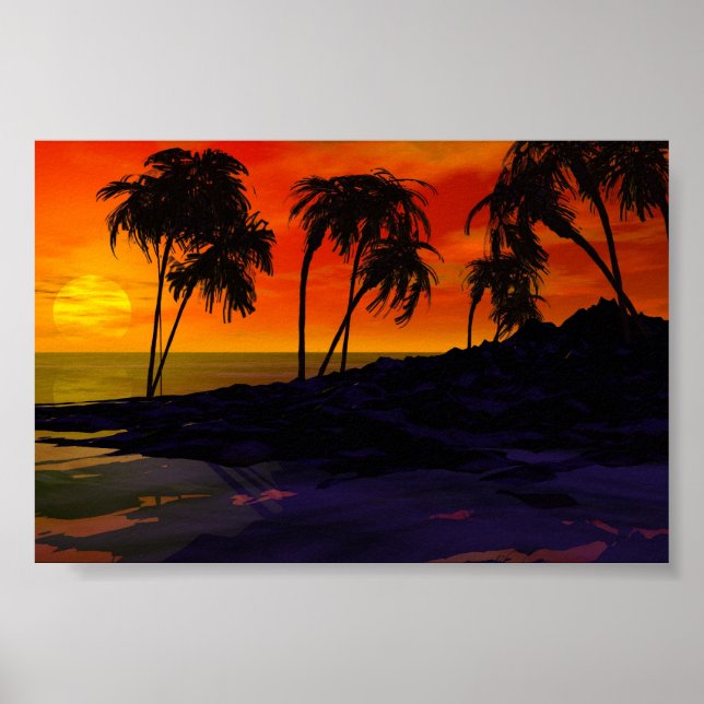 Poster Paradis tropical (Devant)