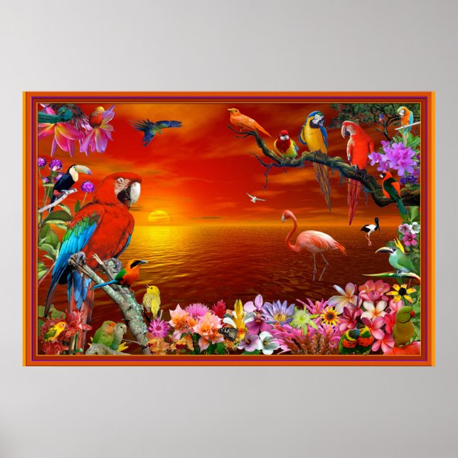 Poster Paradis tropical (Devant)