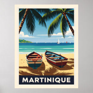 Poster Paradis Tropical de la Martinique, Voyage Vintage 