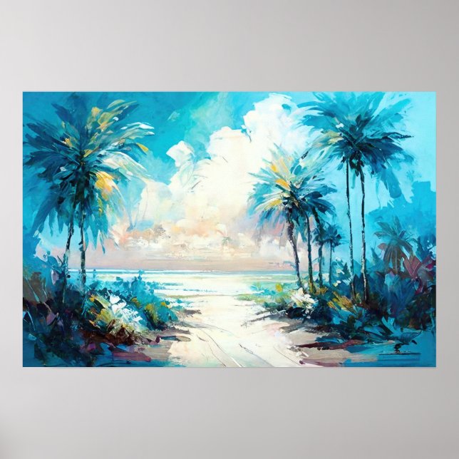 Poster Paradise Tropical Beach Art (Devant)