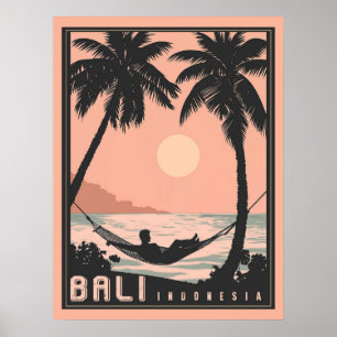 Poster Paradise trouvé : Bali en rose Vintage