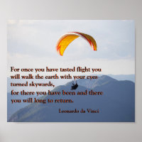 Poster Paraglider Da Vinci