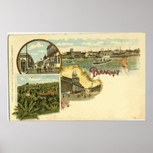 Poster Paraguay, Vintage