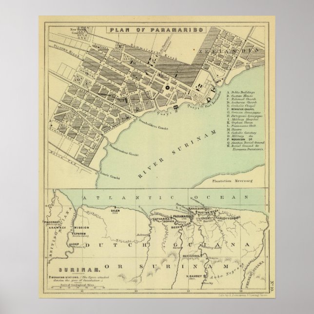 Poster Paramaribo Suriname (Devant)