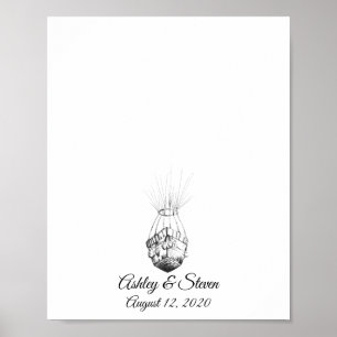 Poster Paraplane Mariage empreintes digitales Guides
