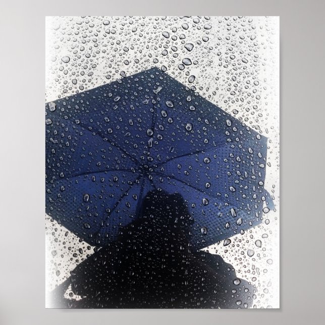 Poster Parapluie bleu (Devant)