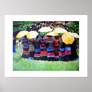 Poster Parapluies jaunes (concours de beauté)