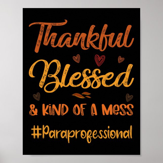 Poster Paraprofessionnel Merci béni Thanksgiving Fal (Devant)