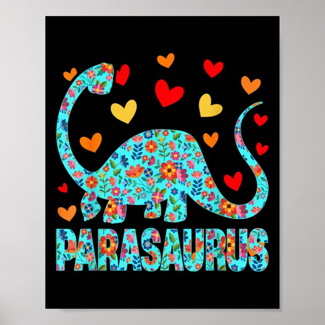Poster Parasaurus Paraprofessional Paraeducator Dinosaur  (Devant)