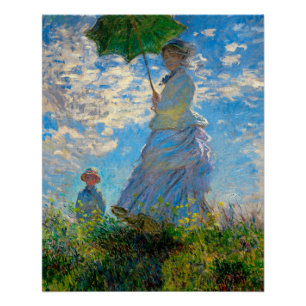 Poster Parasol Monet Femme Impressionnisme