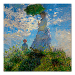 Poster Parasol Monet Femme Impressionnisme