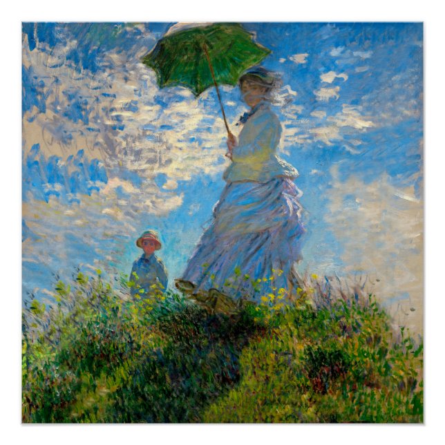 Poster Parasol Monet Femme Impressionnisme (Devant)
