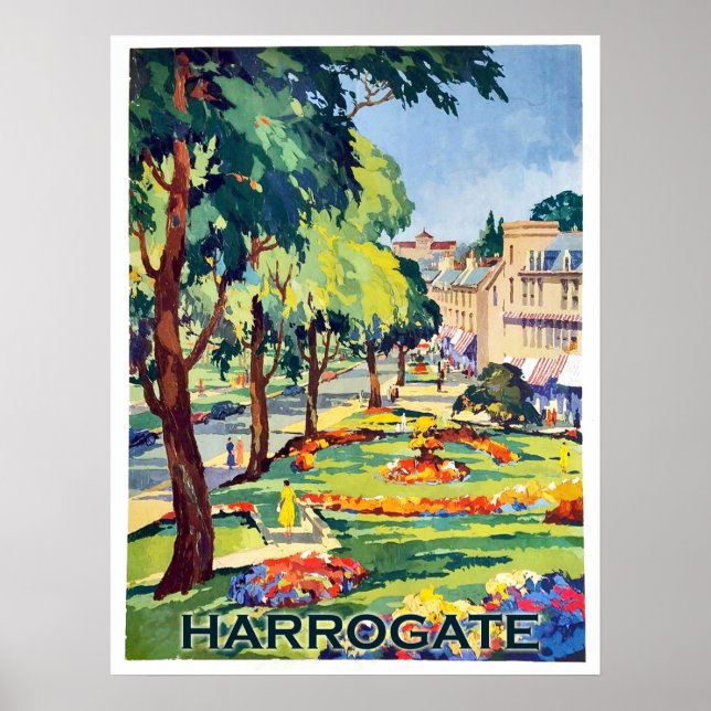 Poster Parc dans Harrogate ville spa, North Yorkshire (Devant)