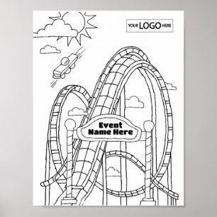 Poster Parc d'attractions Art Coloration Art Feuille Acti