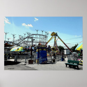 Poster Parc d'attractions Roller Dessous de verre Old Orc