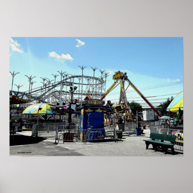 Poster Parc d'attractions Roller Dessous de verre Old Orc (Devant)
