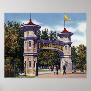 Poster Parc de plage de Cleveland Ohio Euclid