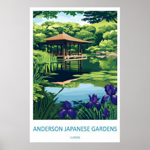 Poster Parc des jardins japonais Anderson Ski Voyage Nati