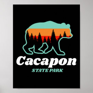 Poster Parc d'État de Capacon Virginie-Occidentale Ours É