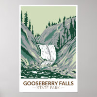 Parc d'État de Gooseberry Falls Minnesota Vintage