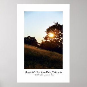 Poster Parc d'état de Henry W. Coe, la Californie