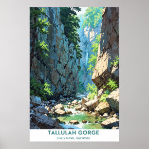 Poster Parc d'état de la gorge de Tallulah, Géorgie