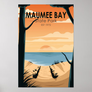 Poster Parc d'état de Maumee Bay Ohio Vintage
