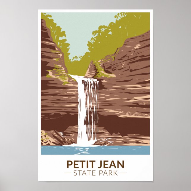 Poster Parc d'état de Petit Jean Arkansas Vintage (Devant)