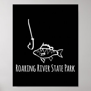 Poster Parc d'État de Roaring River Pêche drôle Poisson P