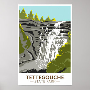 Poster Parc d'État de Tettegouche Minnesota Vintage