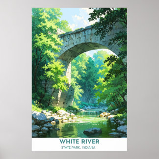Poster Parc d'état de White River, Indiana