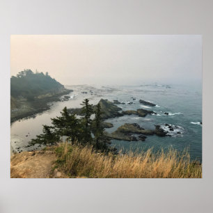 Poster Parc d'état du Cap Arago, Côte de l'Oregon