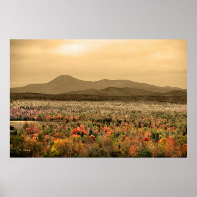 Poster Parc d'état du Mont Katahdin Baxter Maine (Devant)