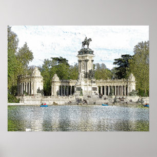 Poster Parc du Retiro de Buen, Madrid, Espagne